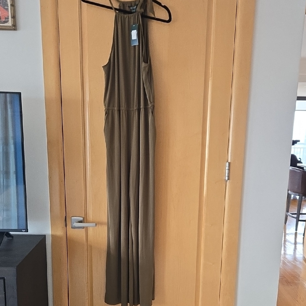 Lauren Ralph Lauren Green Sleeveless Jumpsuit